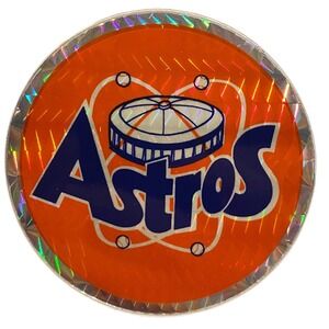 Vintage 1990s Houston‎ Astros Baseball Holographic Sticker Collectible MLB